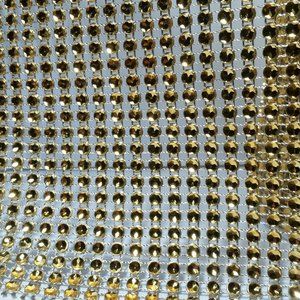 Gold Rhinestone Mesh Ribbon 3 Rolls